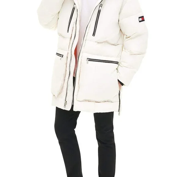 Tommy Hilfiger Men's Heavyweight Quilted Sherpa Hooded Parka Size Large NWT - Picture 2 of 4